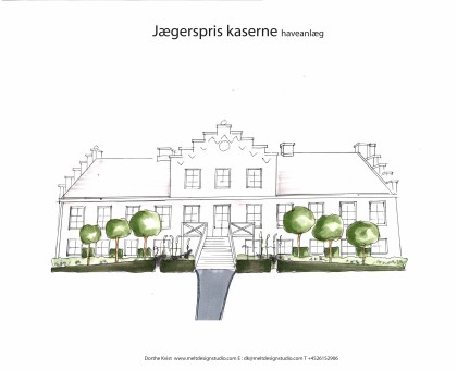 Jægerspris kaserne Front tegning