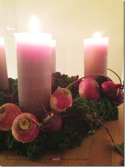 DIY adventskrans Go morgen Danmark Foto, styling og  og Idé Dorthe Kvist Meltdesignstudio Grønkål 3